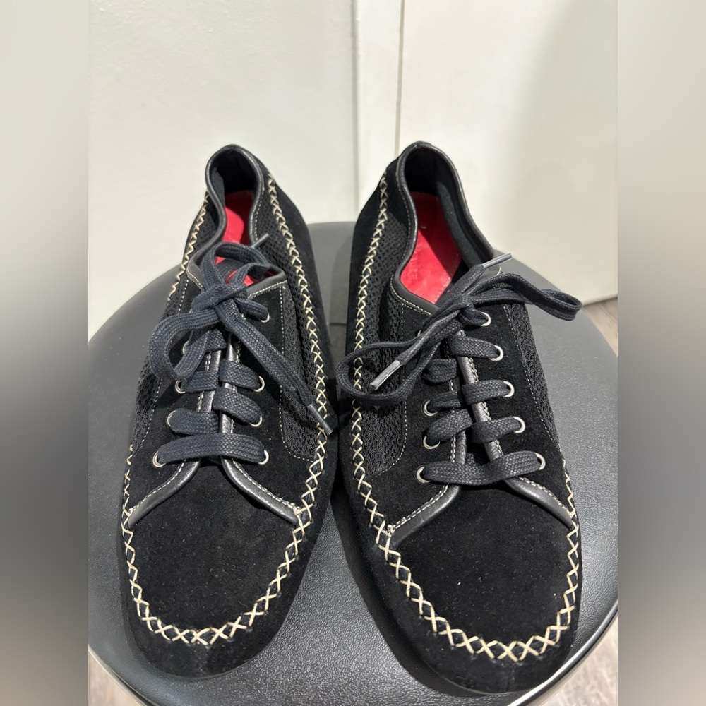 What’s What black suede sneakers